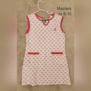 Masters Pink and White Patterned Kids Dress